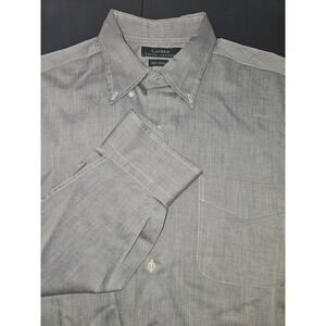 Ralph Lauren Shirt Mens Size Large Gray Long Sleeve Modern Button Down